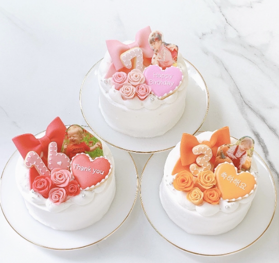 セミオーダー-選べる9色♪-写真ケーキ（プリントケーキ）リボン付《新色の白（ベージュ）を追加》-4号-12cm（Rstyle）-Cake-jp